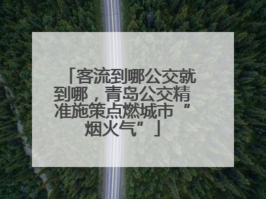 客流到哪公交就到哪，青岛公交精准施策点燃城市“烟火气”
